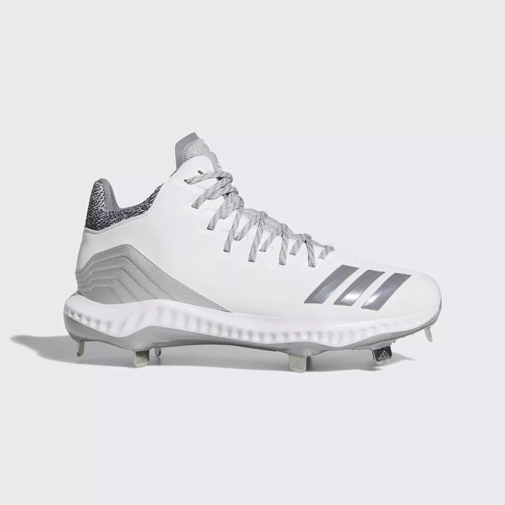 Adidas Icon Bounce Mid Spikes De Beisbol Blancos Para Hombre (MX-44047)